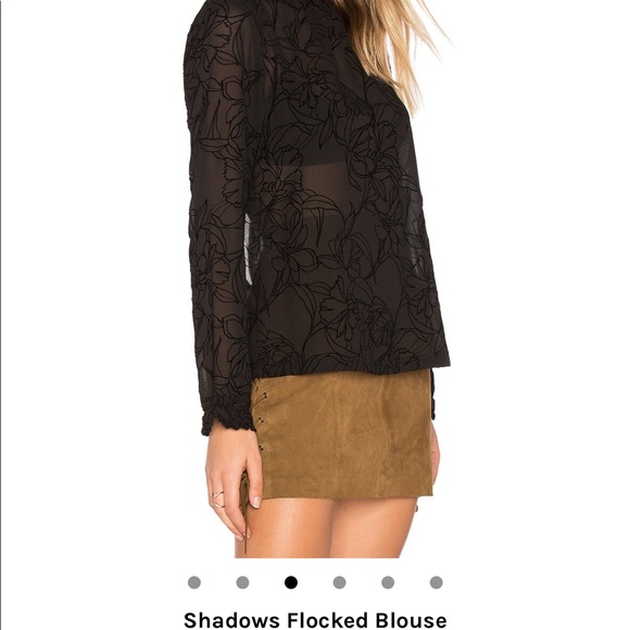 Mink pink sheer high neck blouse with open back - Picture 2 of 5